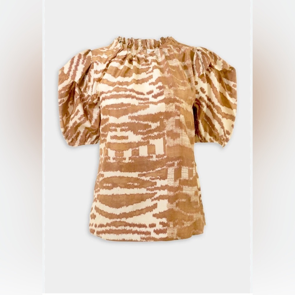 Women's Brown Patterned Top